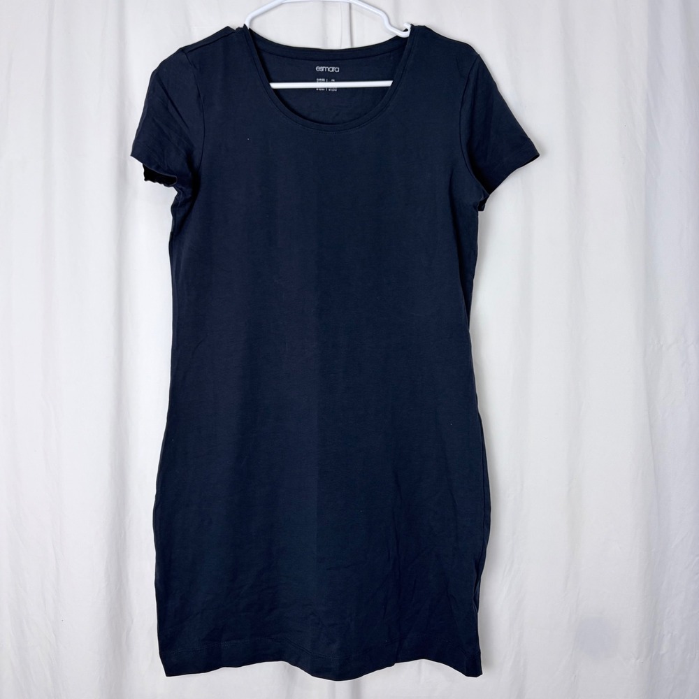 Esmara Navy Blue T-Shirt Dress Scoop Neck Short Sleeve Women's M 12/14